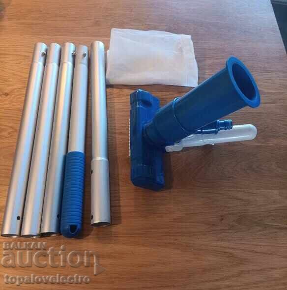 Pool vacuum cleaner, with brush and 5 extendable aluminum poles - 5 Pool vacuum cleaner, with brush and 5 extendable aluminum poles - 5