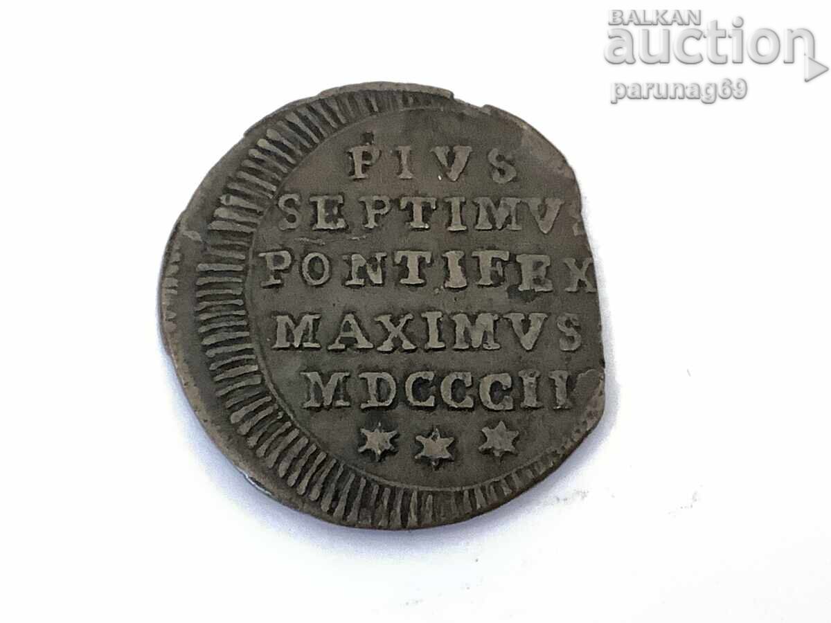 Аукцион Италия - Папска държава ½ байоко 1802 година Аукцион Италия - Папска държава ½ байоко 1802 година