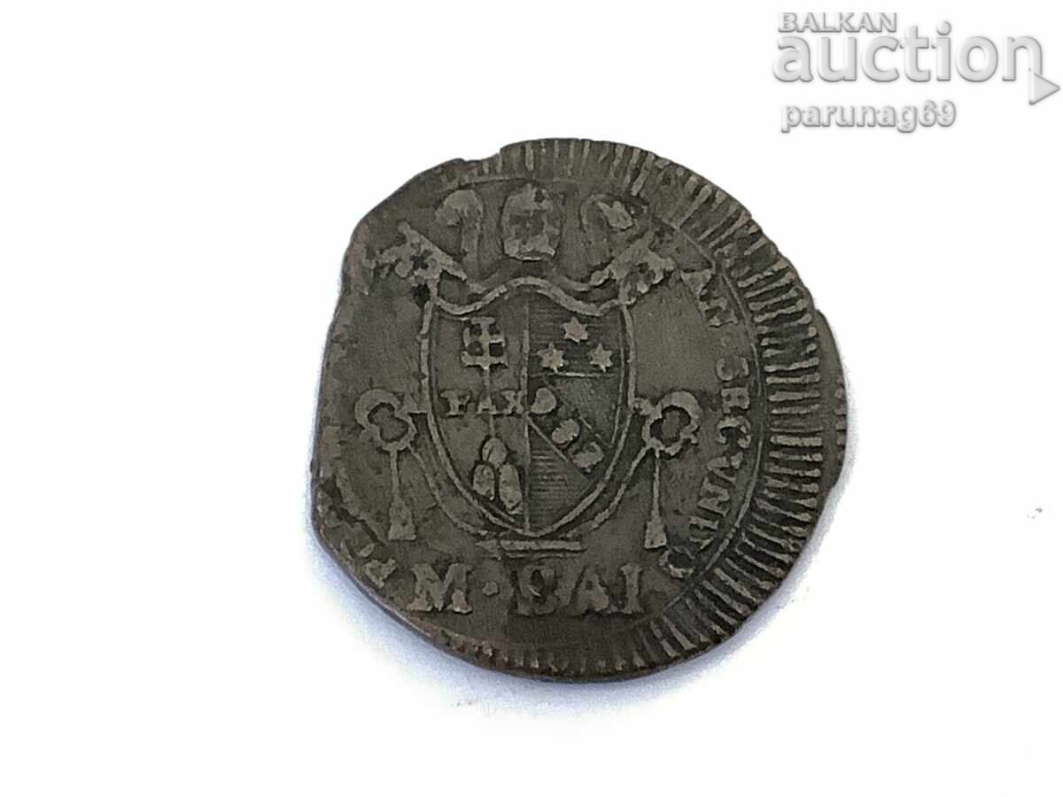 Италия - Папска държава ½ байоко 1802 година Италия - Папска държава ½ байоко 1802 година