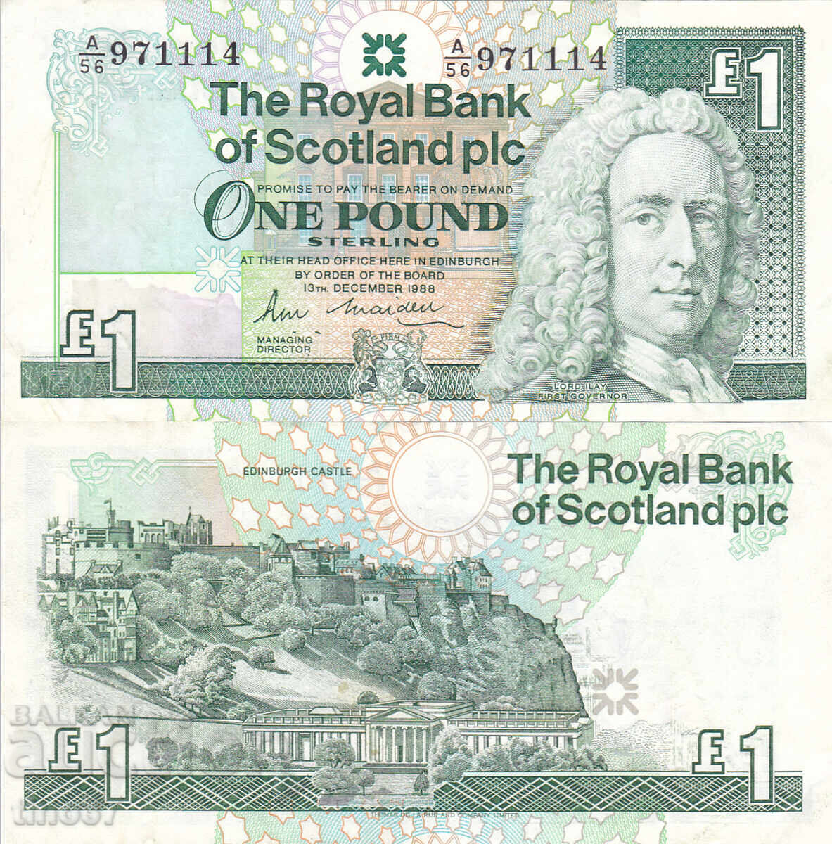 tino37- ΗΝΩΜΕΝΟ ΒΑΣΙΛΕΙΟ - ΣΚΩΤΙΑ - 1 ΛΙΡΑ - 1988 - VF+