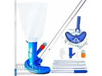 Aspirator de piscină, cu perie și 4 tije mobile, 150cm