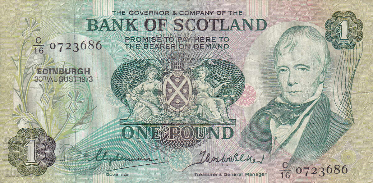 tino37- MAREA BRITANIE - SCOȚIA - 1 LIBRĂ - 1973 cu preț 16.90 BGN | € 8.64