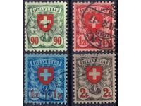 Switzerland - 1924 - Regular - Complete Series - Coat of Arms, Cancellation