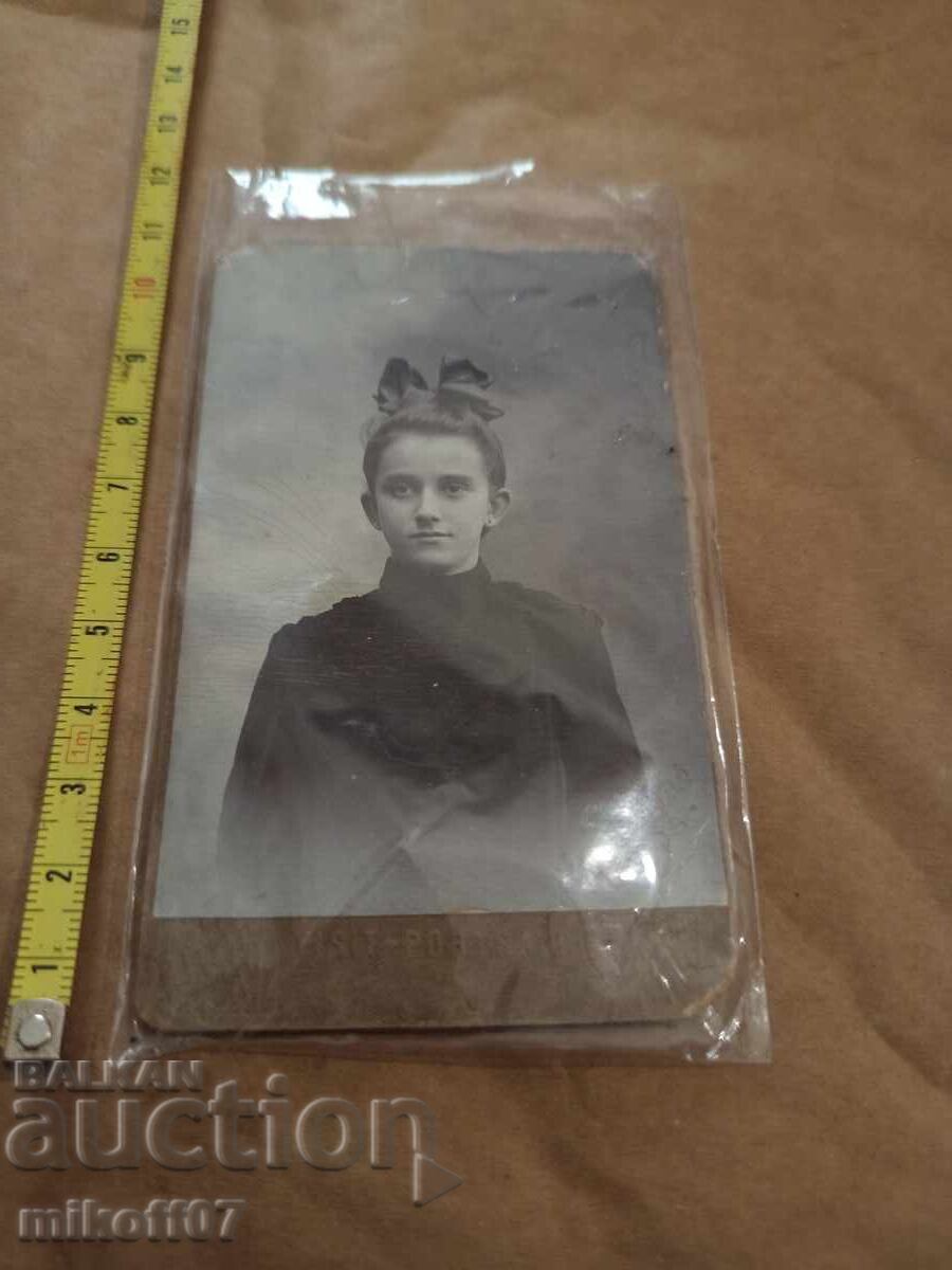 Photo cardboard photography girl