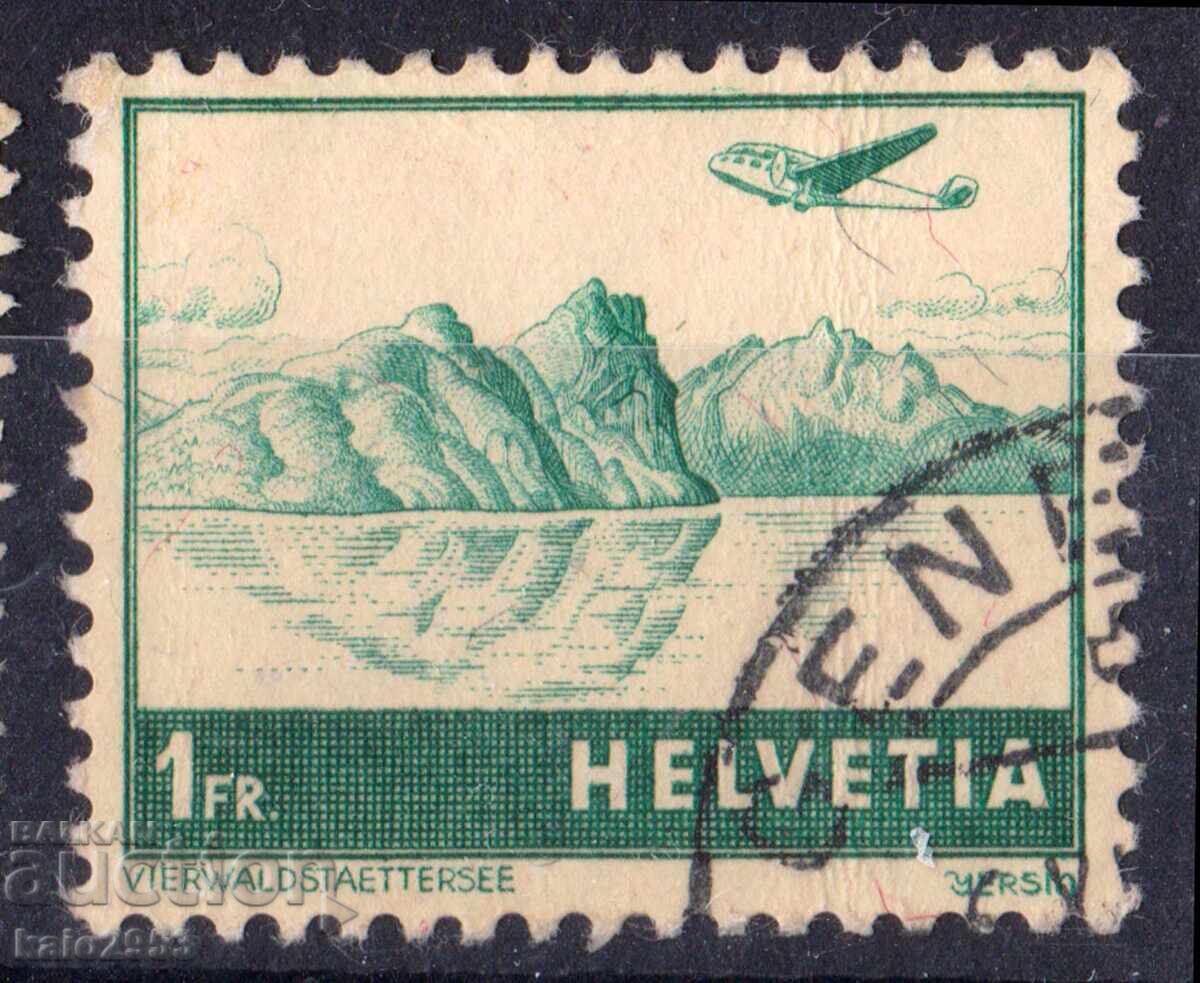 Швейцария-1934-Възд.поща-Самолет,клеймо Швейцария-1934-Възд.поща-Самолет,клеймо