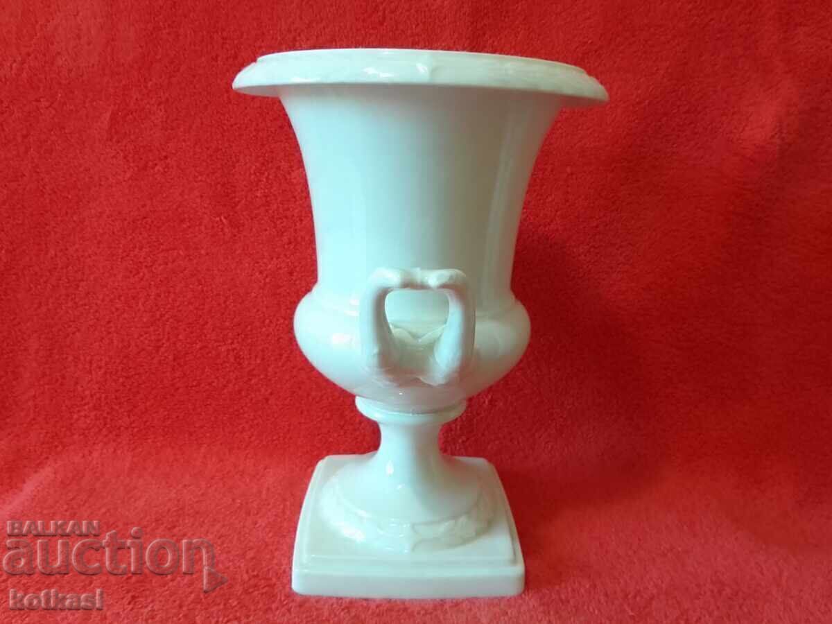 Παράδοση Παλιό λευκό πορσελάνινο Βάζο Κρατήρας KAISER Δυτικής Γερμανίας