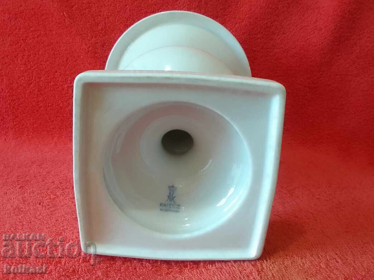 Παλιό λευκό πορσελάνινο Βάζο Κρατήρας KAISER Δυτικής Γερμανίας - 6