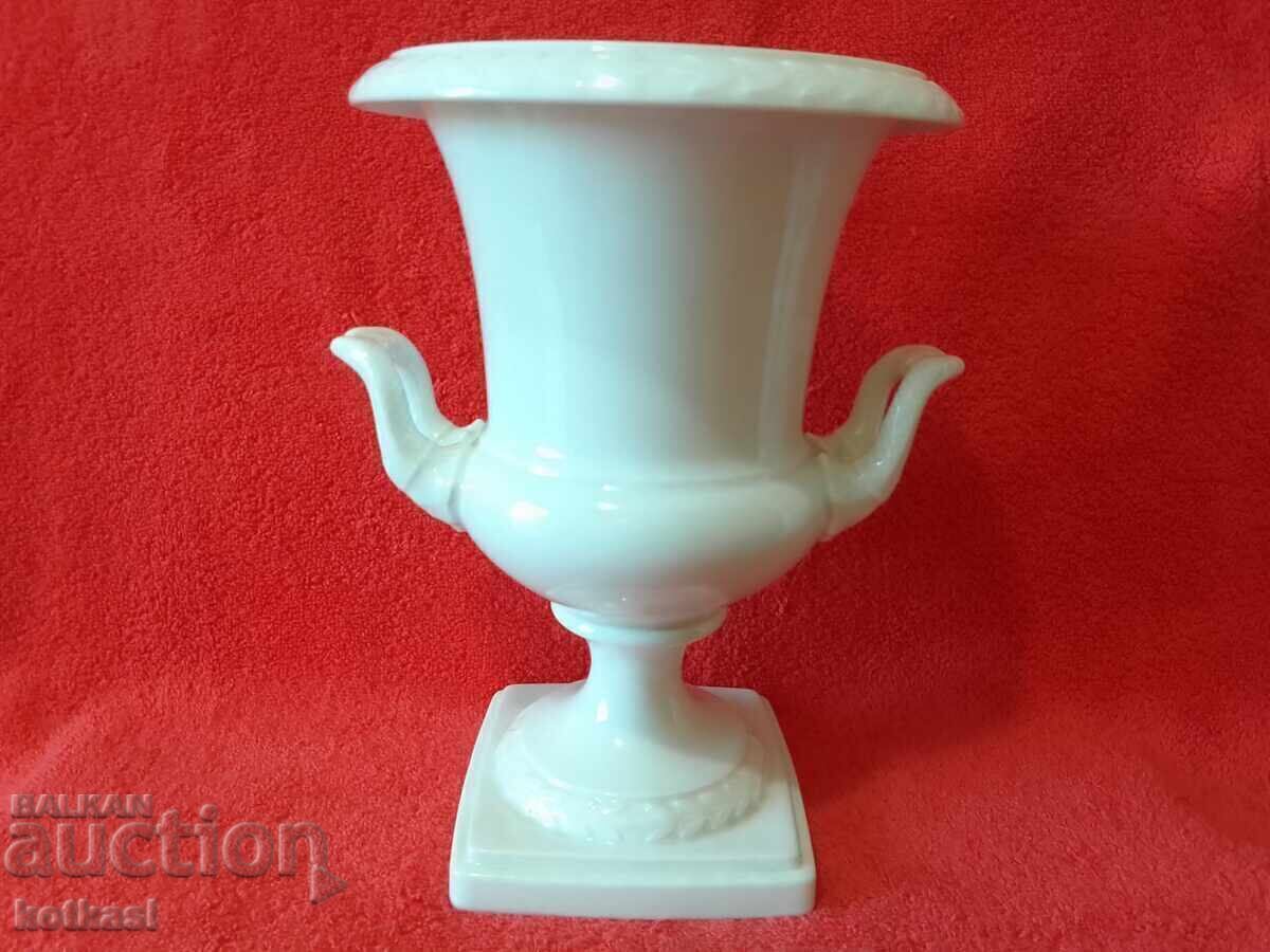 Παλιό λευκό πορσελάνινο Βάζο Κρατήρας KAISER Δυτικής Γερμανίας