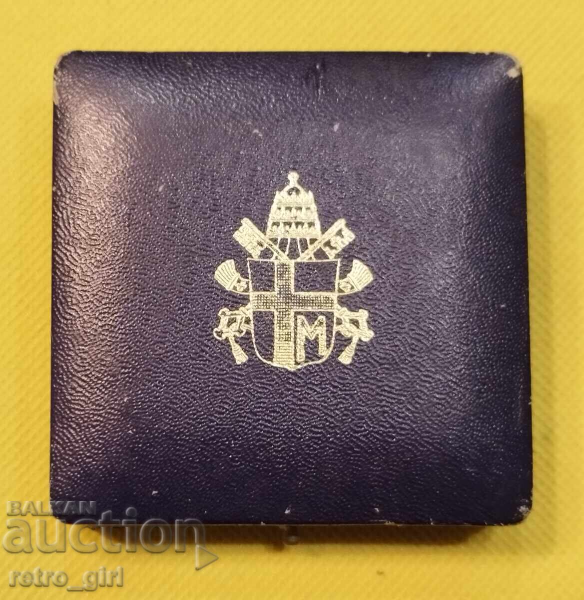 Licitație Plachetă Papa Ioan Paul al II-lea cu cutia sa