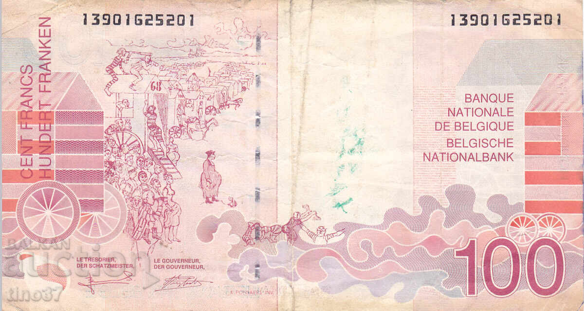 Аукцион tino37- БЕЛГИЯ - 100 ФРАНКА - 1995/99г