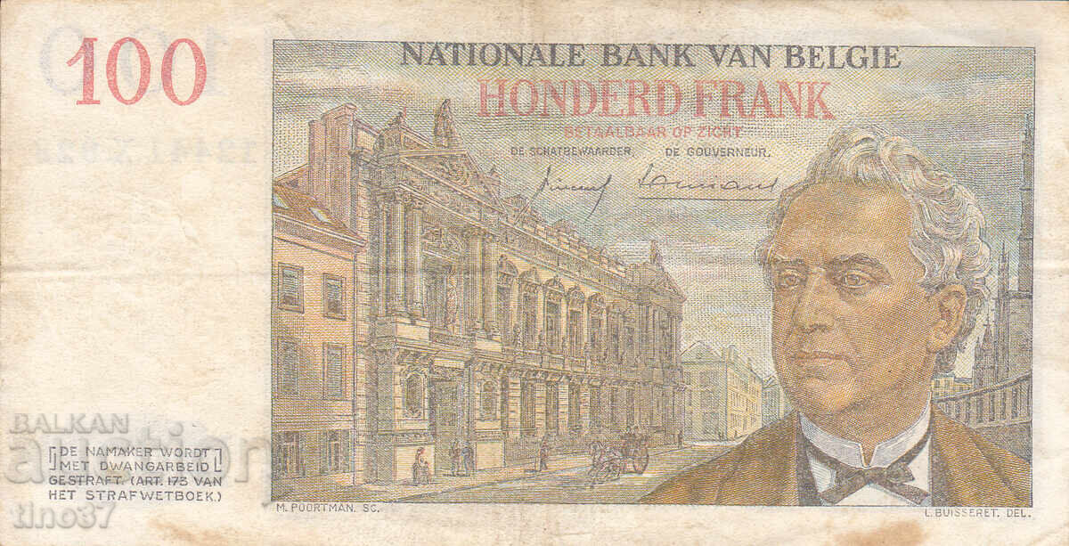 Auction  tino37 - BELGIUM - 100 FRANCS - 1958 - VF