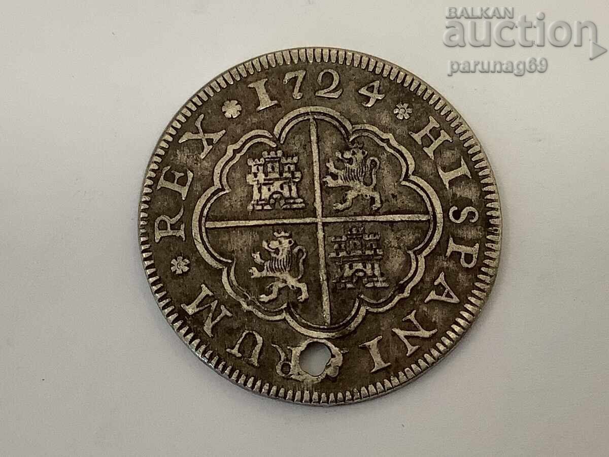 Spania 2 reali 1724 Argint 0.903 Regele Ludovic I (1724) cu preț € 50.00 | 97.79 BGN