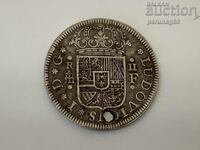Spania 2 reali 1724 Argint 0.903 Regele Ludovic I (1724)
