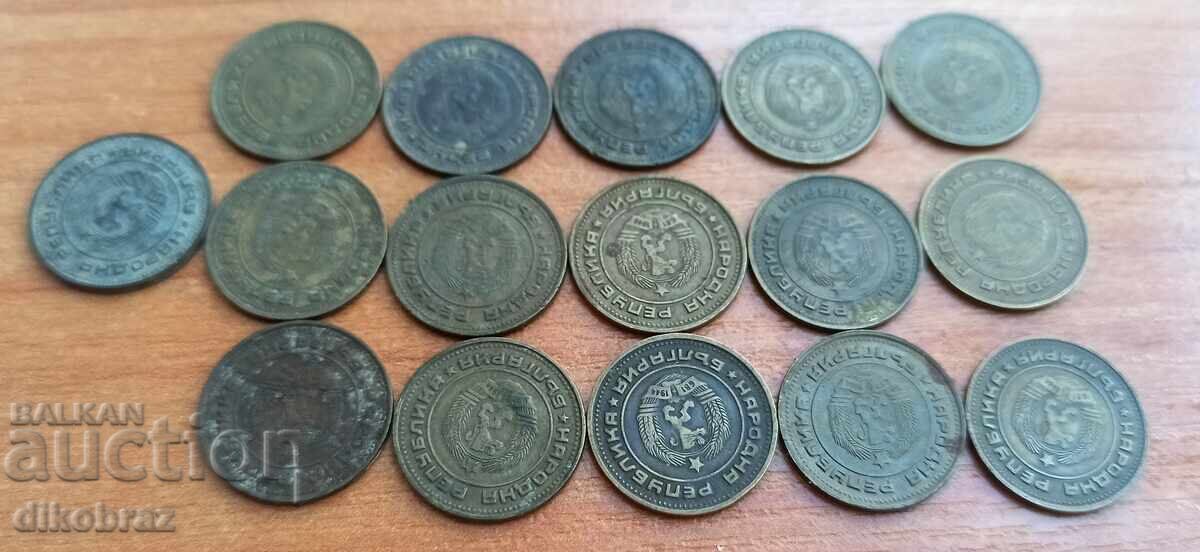 Licitație 1974 - 2 stotinki Bulgaria / 16 bucăți Licitație 1974 - 2 stotinki Bulgaria / 16 bucăți