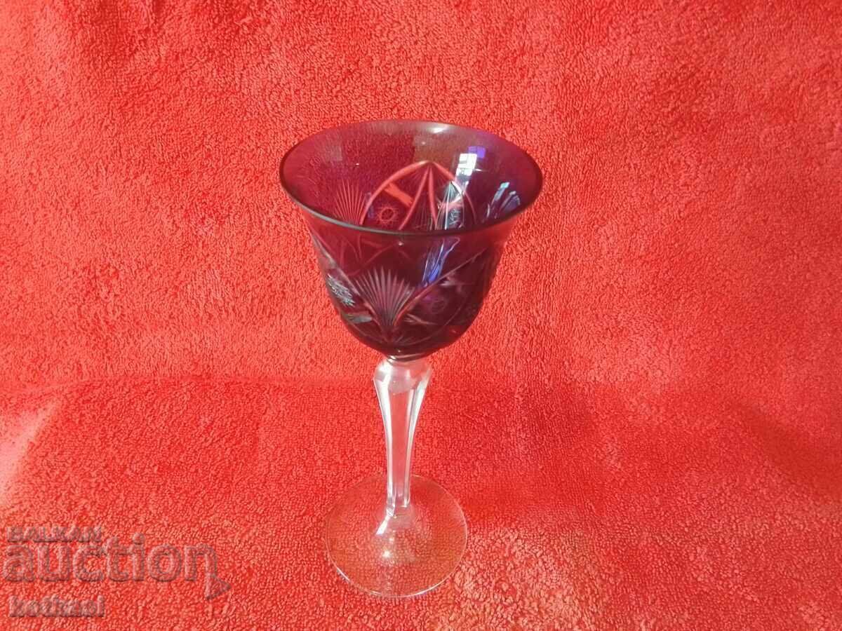 Стара цветна масивна кристална чаша Германия - 7 Стара цветна масивна кристална чаша Германия - 7