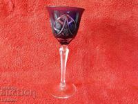 Old colored solid crystal glass Germany