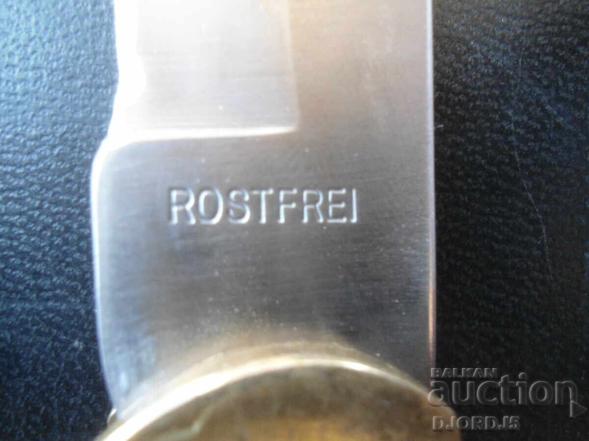 Стар сгъваем нож с калъф, ROSTFREI с цена 36.00 лв. | € 18.41 Стар сгъваем нож с калъф, ROSTFREI с цена 36.00 лв. | € 18.41