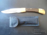 Old folding knife with sheath, ROSTFREI