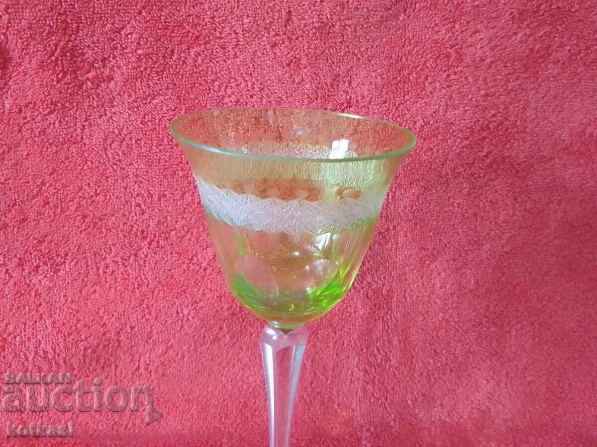 Livrarea Sticlă de cristal masiv colorată veche Germania Livrarea Sticlă de cristal masiv colorată veche Germania