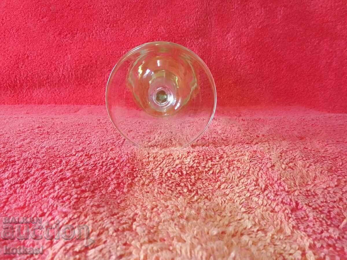 Sticlă de cristal masiv colorată veche Germania - 6