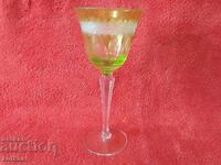 Old colored solid crystal glass Germany