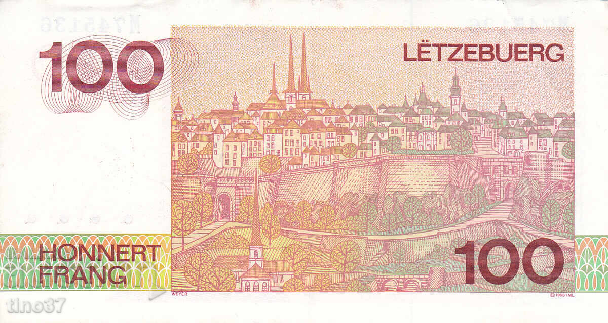 Auction tino37 - LUXEMBOURG - 100 FRANCS - 1993 - XF Auction tino37 - LUXEMBOURG - 100 FRANCS - 1993 - XF
