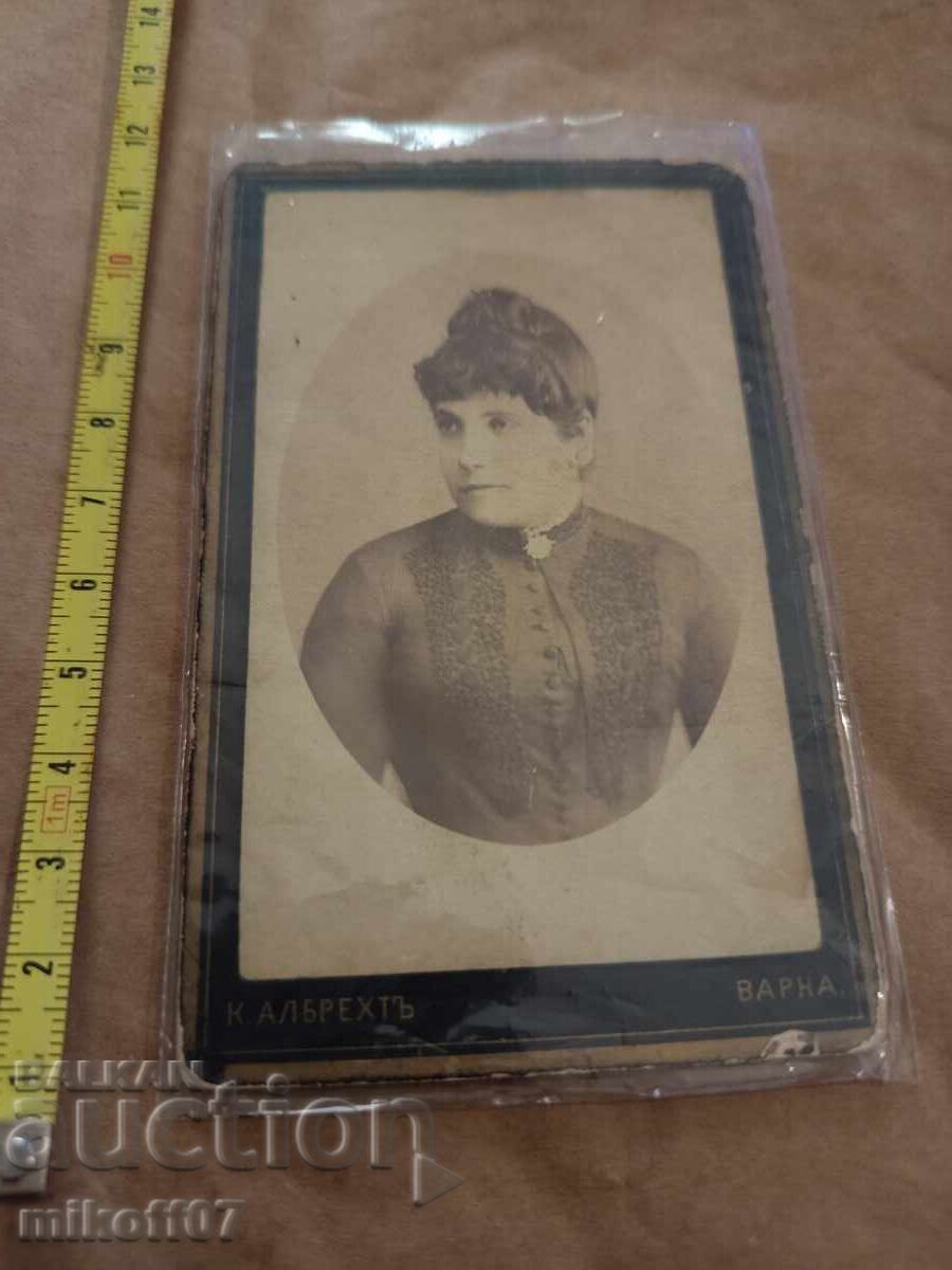Снимка картон фотография Карло Албрехт Варна Снимка картон фотография Карло Албрехт Варна