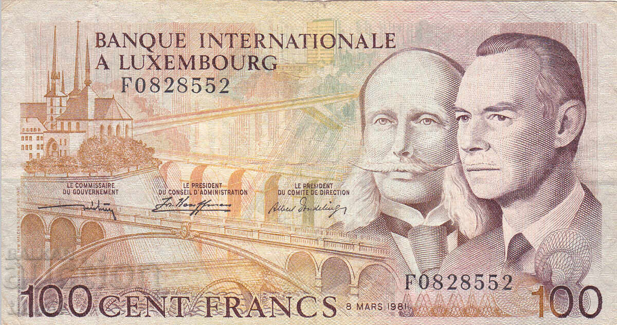 tino37 - LUXEMBOURG - 100 FRANCS - 1981 - VF with price 29.90 BGN | € 15.29 tino37 - LUXEMBOURG - 100 FRANCS - 1981 - VF with price 29.90 BGN | € 15.29