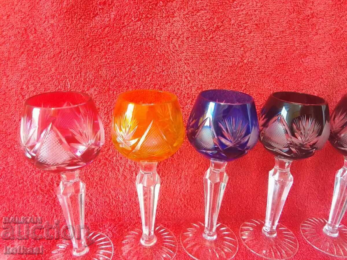 6 bucăți vechi de pahare mici Cristal de plumb Germania lichior cu preț € 95.50 | 186.78 BGN