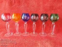 Set 6 pahare mici din cristal de plumb Germania lichior