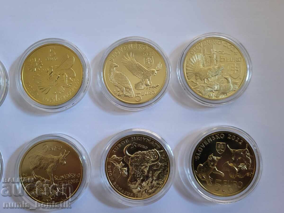 Παράδοση 5 EUR Τα ζώα της Σλοβενίας 10 τεμάχια Συλλογή Παράδοση 5 EUR Τα ζώα της Σλοβενίας 10 τεμάχια Συλλογή