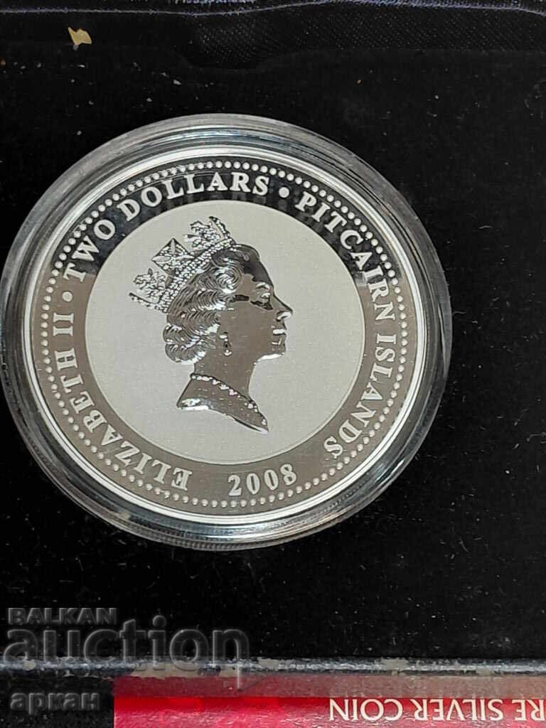 2 x 2008 31.1g .999 silver oz - 6