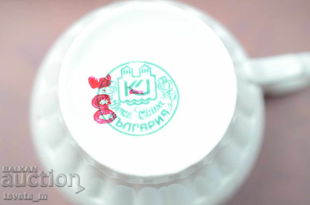 Coffee service, bone china Kosta Yordanov, Vidin 15 pcs - 5