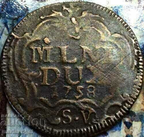 Austria for Italy 5 soldi 1758 Milan M. Theresia with price 139.00 BGN | € 71.07 Austria for Italy 5 soldi 1758 Milan M. Theresia with price 139.00 BGN | € 71.07