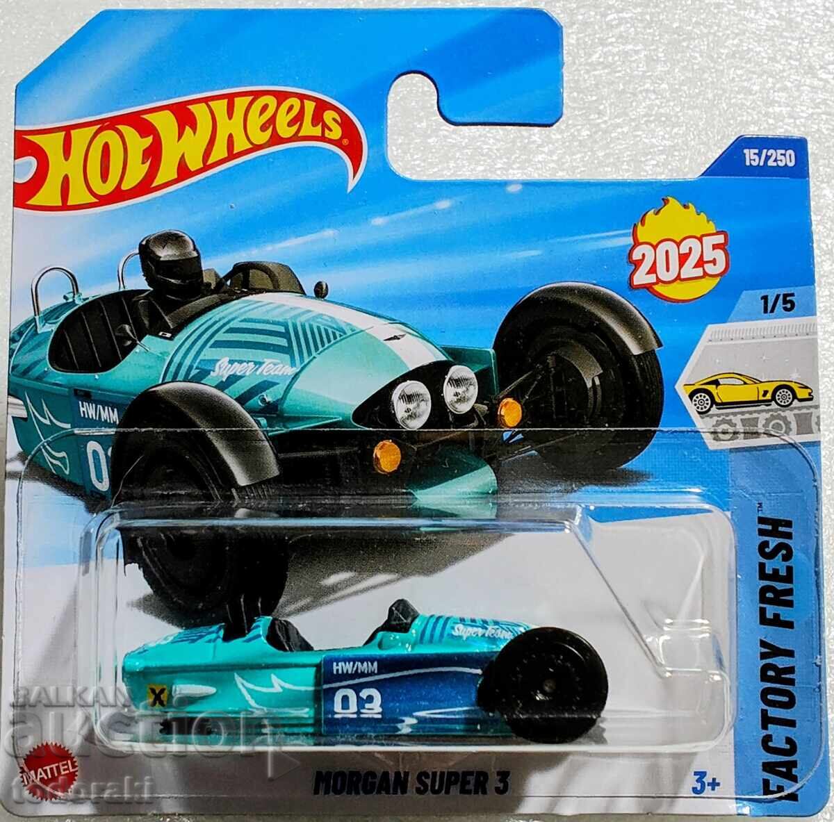 Hot Wheels Morgan Super 3 Hot Wheels 1:64 Morgan Super Car