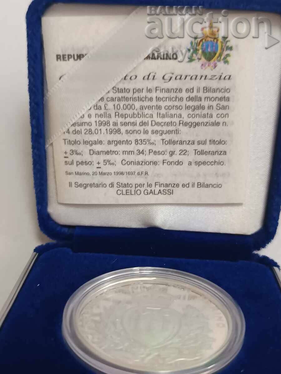10000 λίρες Σαν Μαρίνο 1998