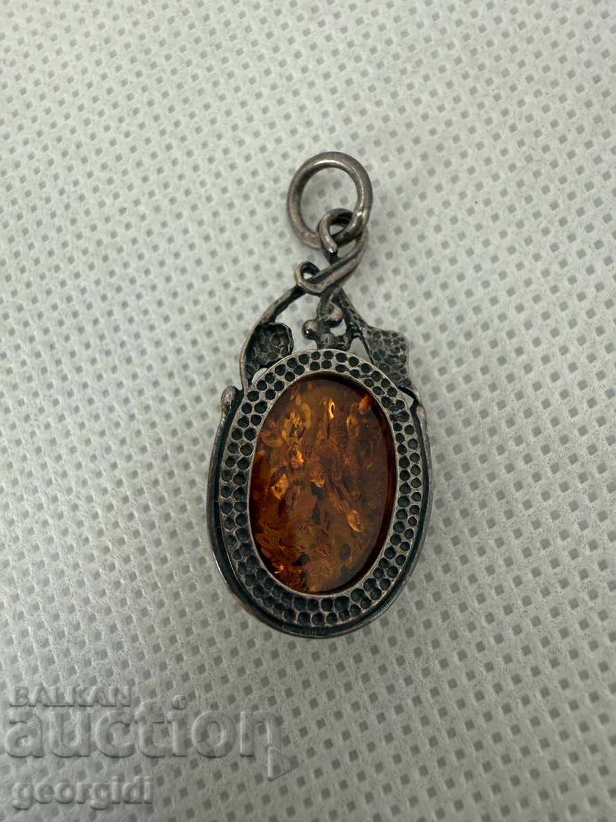 Delivery of Silver pendant with amber. №7535 Delivery of Silver pendant with amber. №7535
