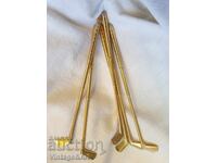 Gold-plated Bronze Cocktail Stirrers 6pcs