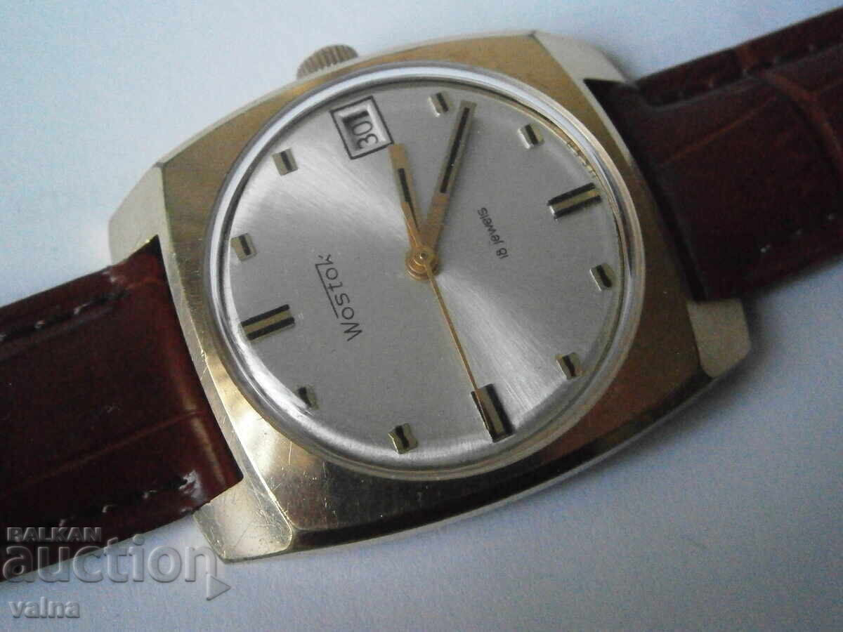 WOSTOK, 2214, 18 jewels, USSR, каса 34mm, Au 10, TOP!, 110лв с цена € 55.00 | 107.57 лв.
