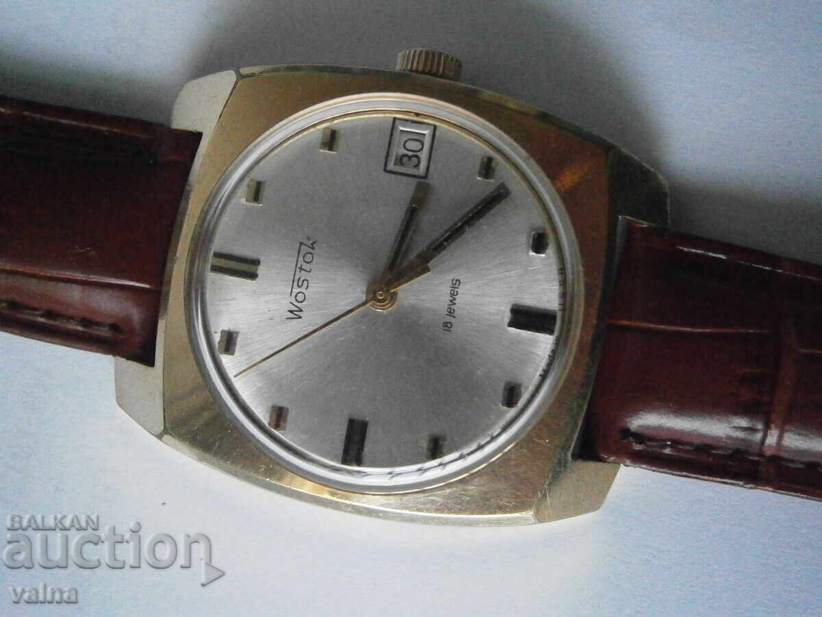 Аукцион WOSTOK, 2214, 18 jewels, USSR, каса 34mm, Au 10, TOP!, 110лв