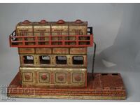 Παλιό Γερμανικό μεταλλικό μηχανικό παιχνίδι μοντέλο ατμομηχανής