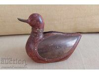 Sculptură în lemn, feronerie vintage din alamă pentru cunoscători