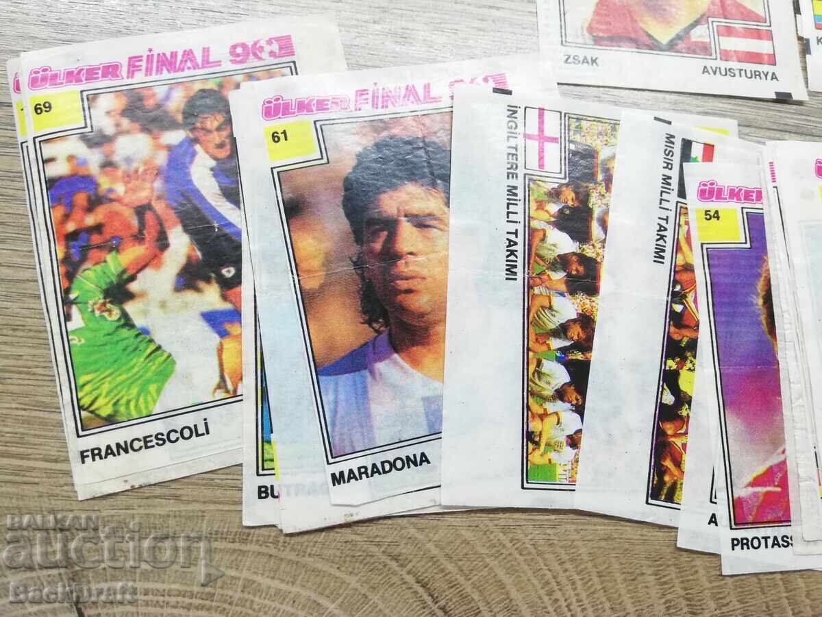 Lot of 65 pieces of ULKER chewing gum cards, ULKER-FINAL 90, Football with price 34.90 BGN | € 17.84