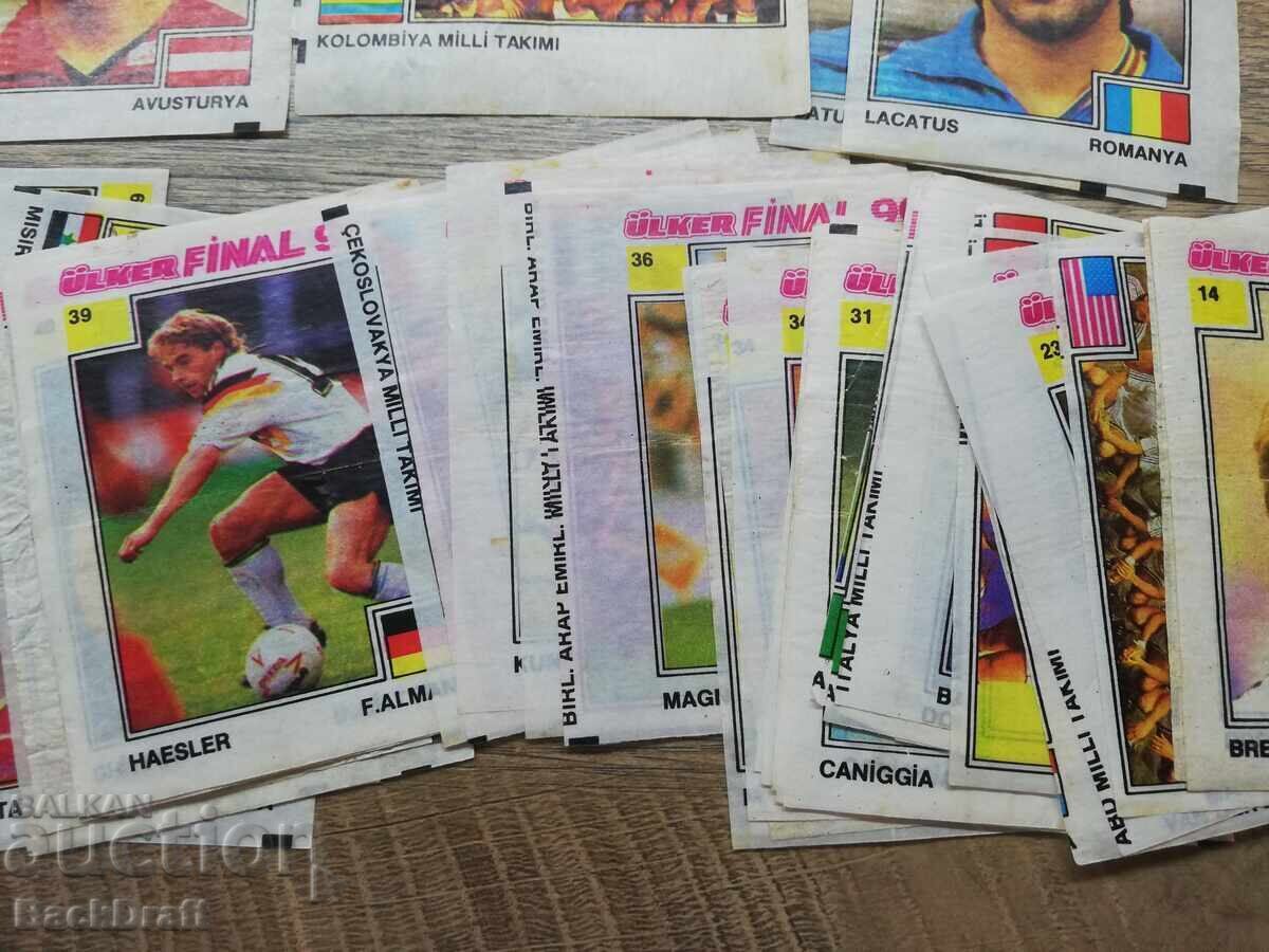 Lot of 65 pieces of ULKER chewing gum cards, ULKER-FINAL 90, Football - 5