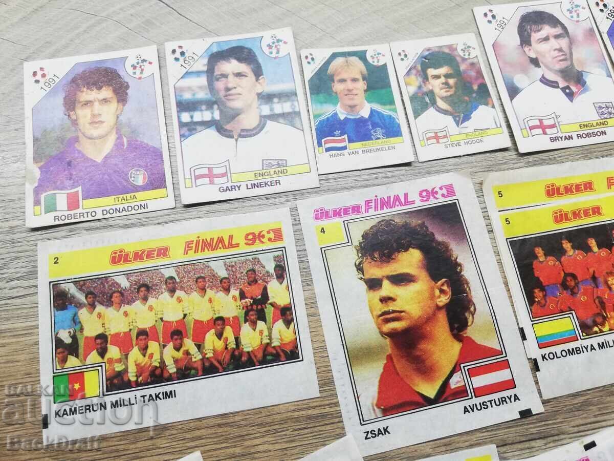 Lot of 65 pieces of ULKER chewing gum cards, ULKER-FINAL 90, Football - 7