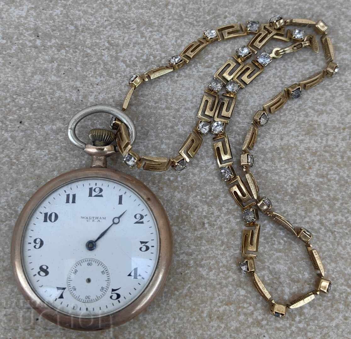 POCKET WATCH WALTHAM U. S. A. FOR DECORATION DOES NOT WORK