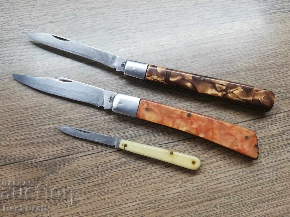 Lot of Old Soviet Folding Pocket Knives, Knife, Blade, Knives