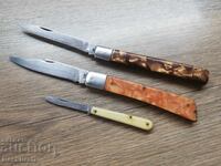 Lot de cuțite de buzunar pliabile vechi din epoca socialistă, cuțit, lamă, cuțite