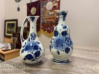 Δύο βάζα Royal Goedewaagen Blue Delft, χειροποίητα