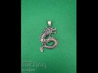 Pandantiv argint chinezesc cu dragon. Nr. 7552